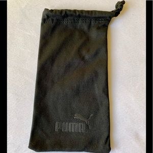 Puma Black Cloth Eyeglass Case With Drawstring
